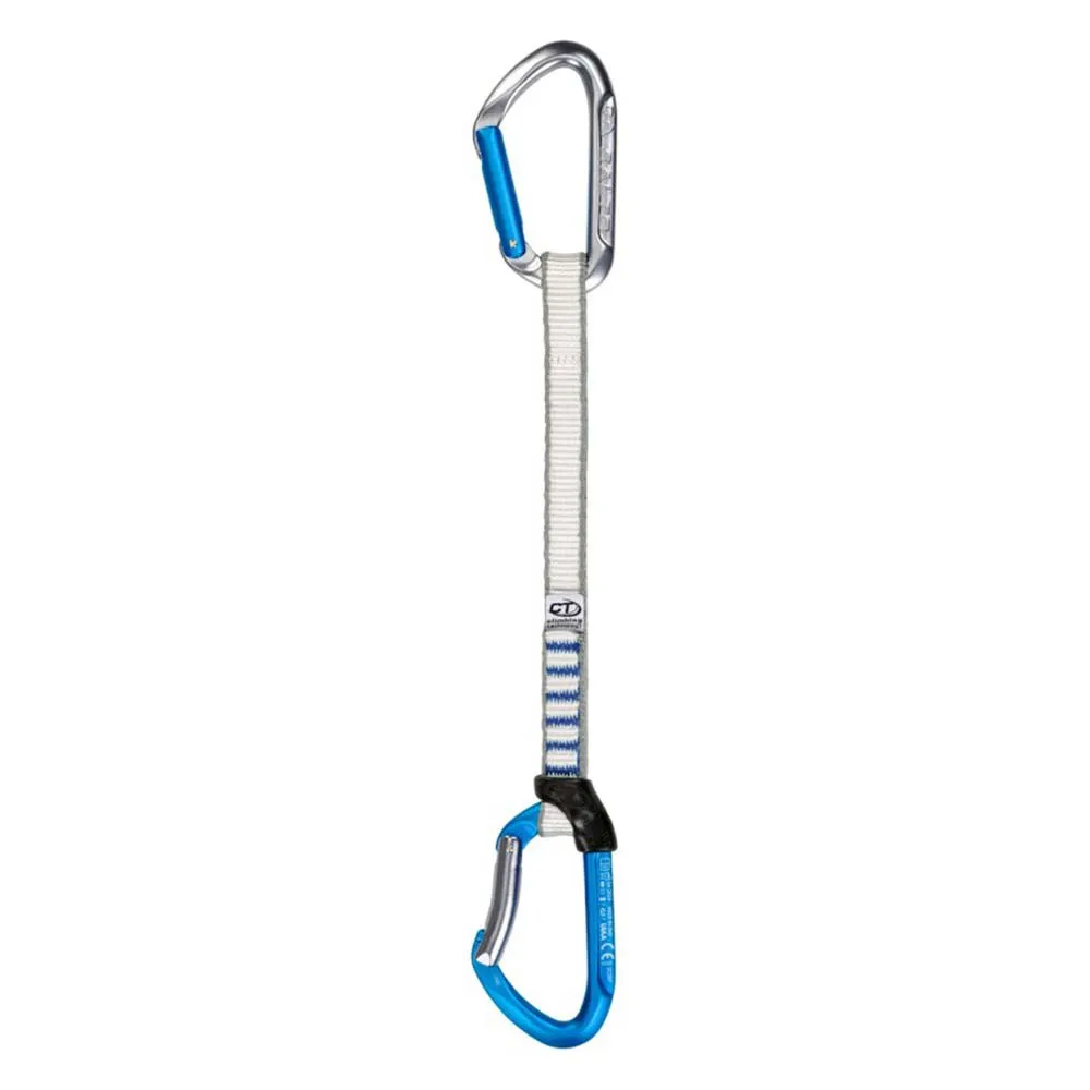 Climbing Technology Salto Set Ny Quickdraw, Titanium / electric blue, 12cm