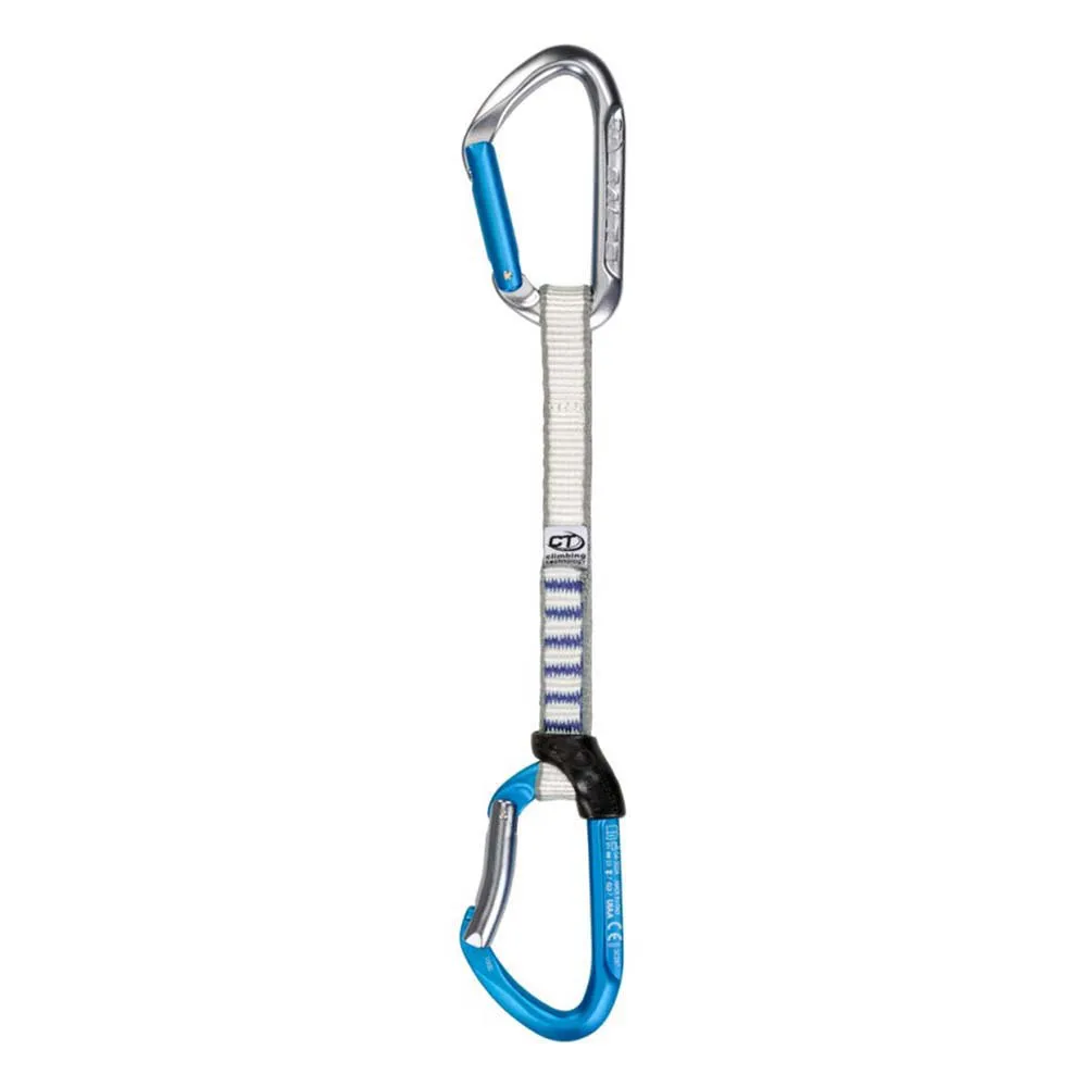 Climbing Technology Salto Set Ny Quickdraw, Titanium / electric blue, 12cm