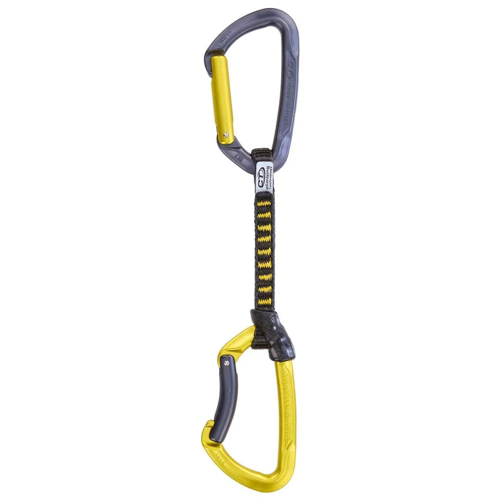 Climbing Technology Set Lime + Fixit 12 Cm Quickdraw, Anthracite / ocher / black, 12cm - S