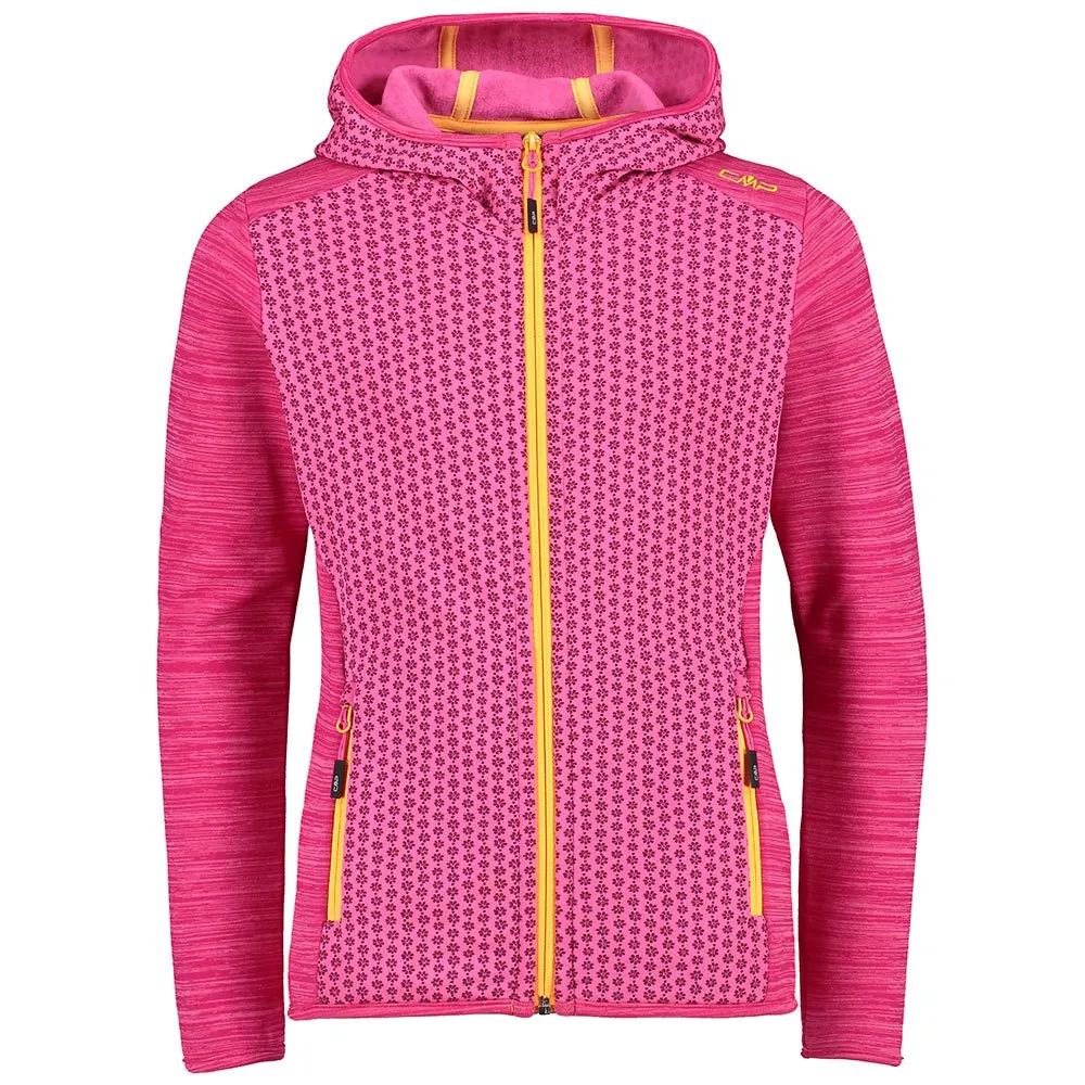 CMP 30e9865 Fleecejacka Med Huva, Bounganville / goji / anthracite, 16Y