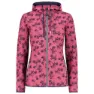 CMP 31h1646 Fix Hood Fleecejacka Med Dragkedja, Sangria / b.blue