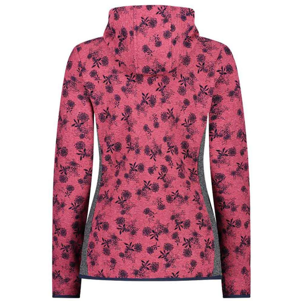 CMP 31h1646 Fix Hood Fleecejacka Med Dragkedja, Sangria / b.blue