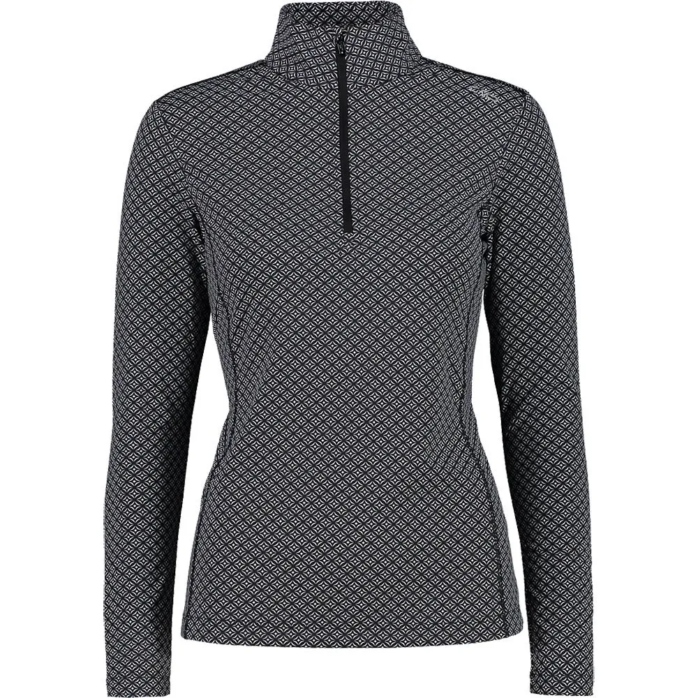 CMP 31l1026 Printed Sweat Fleece Med Halv Dragkedja