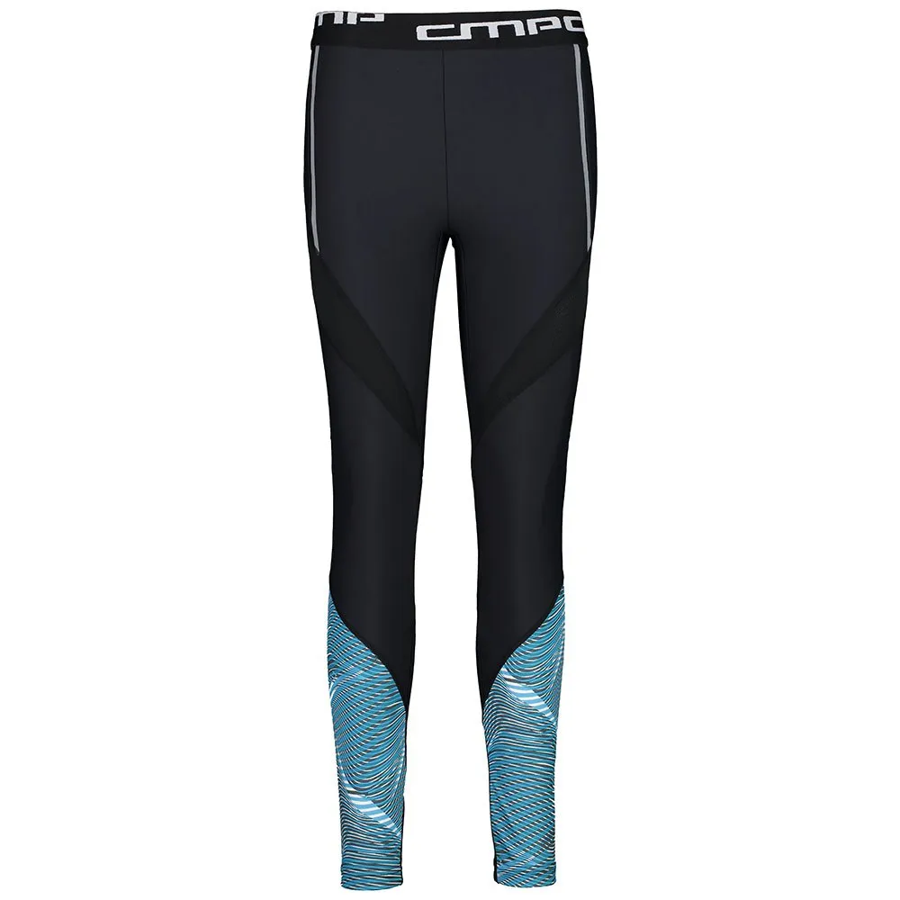 CMP 31t2486 Leggings, Black / azzurro