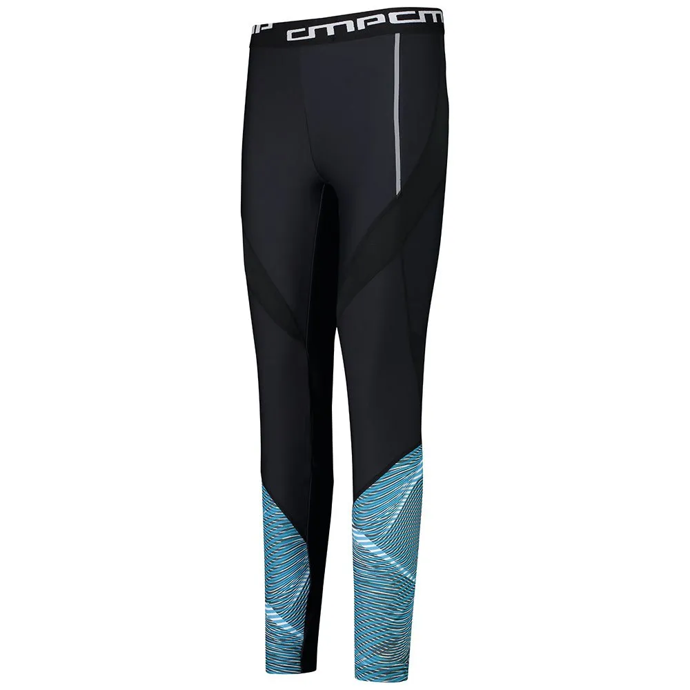 CMP 31t2486 Leggings, Black / azzurro