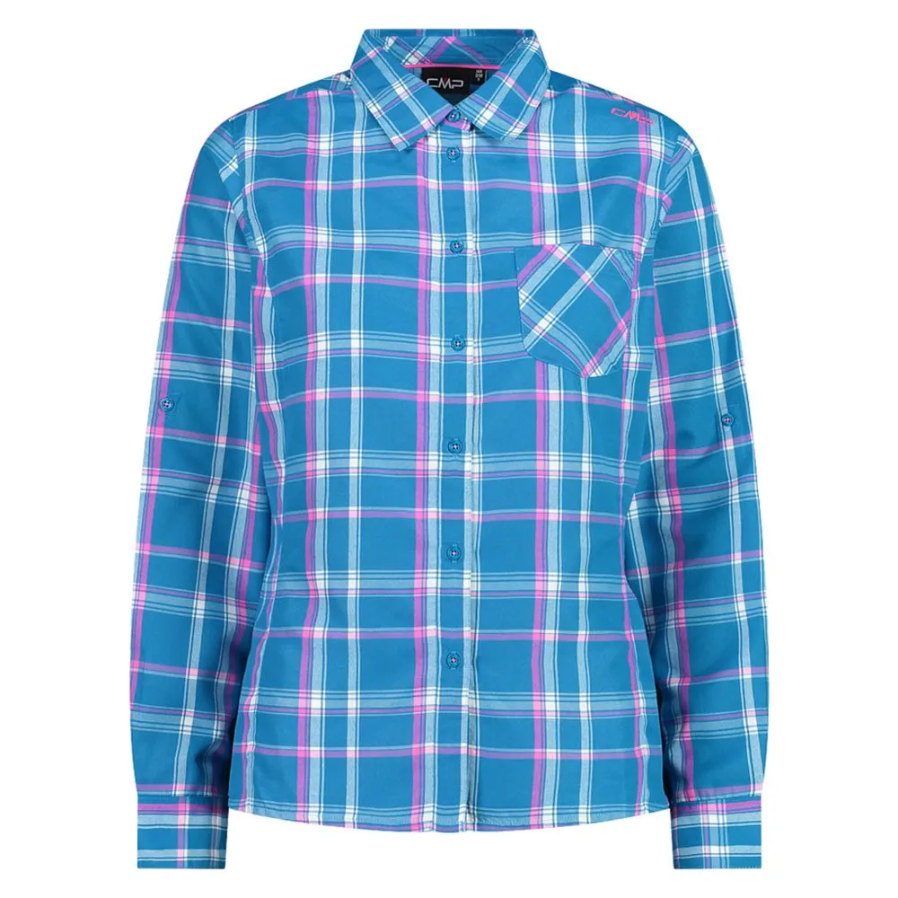 CMP 32t7086 Skjorta Med Långa ärmar, Hawaiian / white / purple fluo