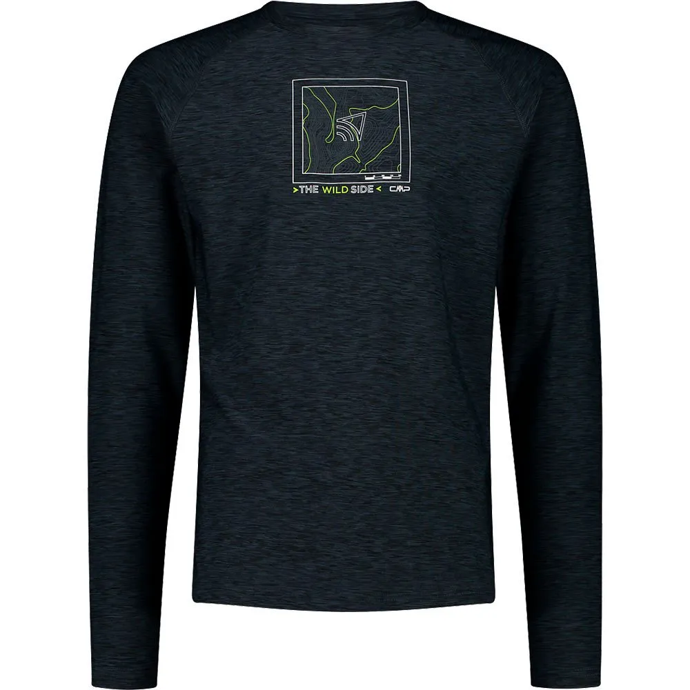 CMP 33n2217 T-shirt Med Lång ärm, Black mel / acid