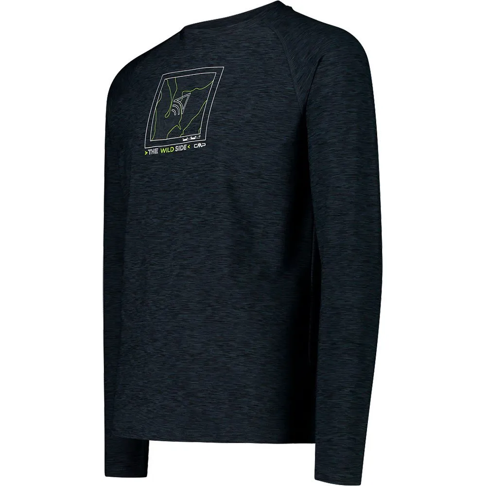 CMP 33n2217 T-shirt Med Lång ärm, Black mel / acid