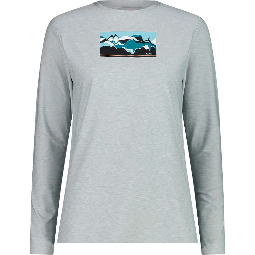 CMP 33n2226 T-shirt Med Lång ärm, Ice mel / acqua
