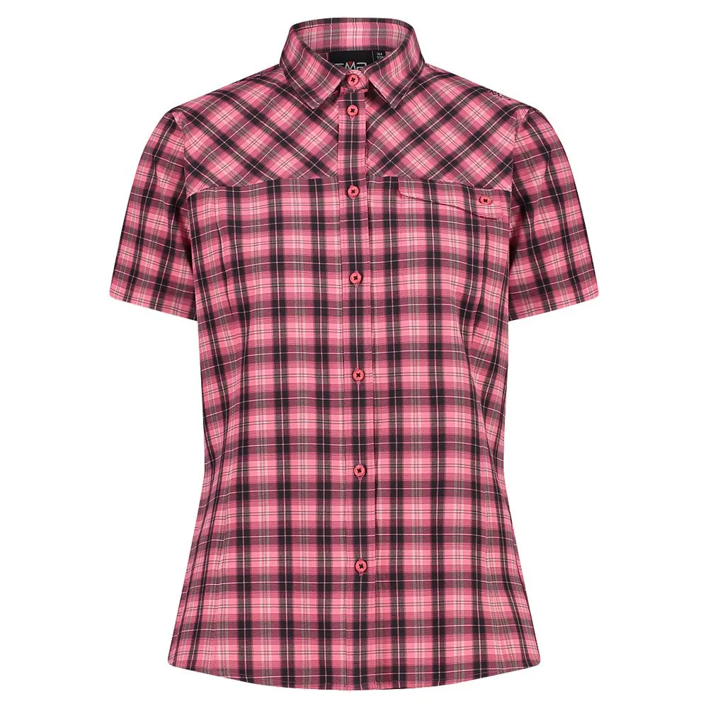 CMP 33s8486 Kortärmad Skjorta, Pink fluo / plum / antracite