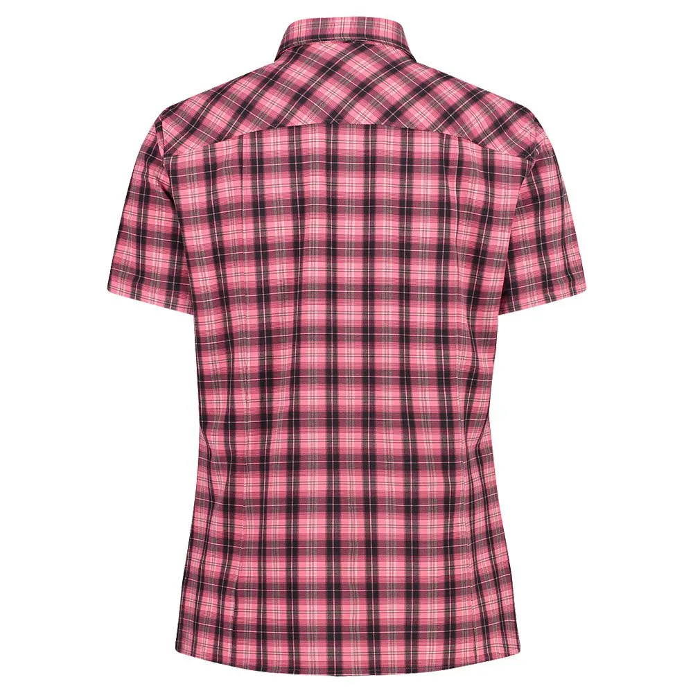 CMP 33s8486 Kortärmad Skjorta, Pink fluo / plum / antracite