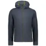 CMP 38e2467 Fleecejacka Med Huva, Lead melange / lime green