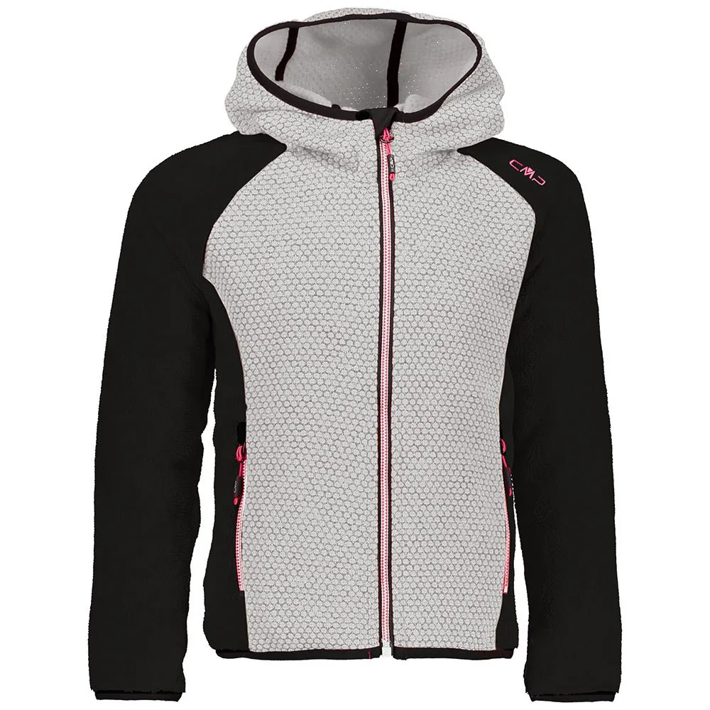 CMP 39h0995 Heavy Fix Fleecejacka Med Huva, Ghiaccio, 3Y