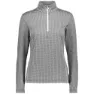 CMP 39l2696 Ultralight Sweat Printed Fleece Med Halv Dragkedja, Black / white