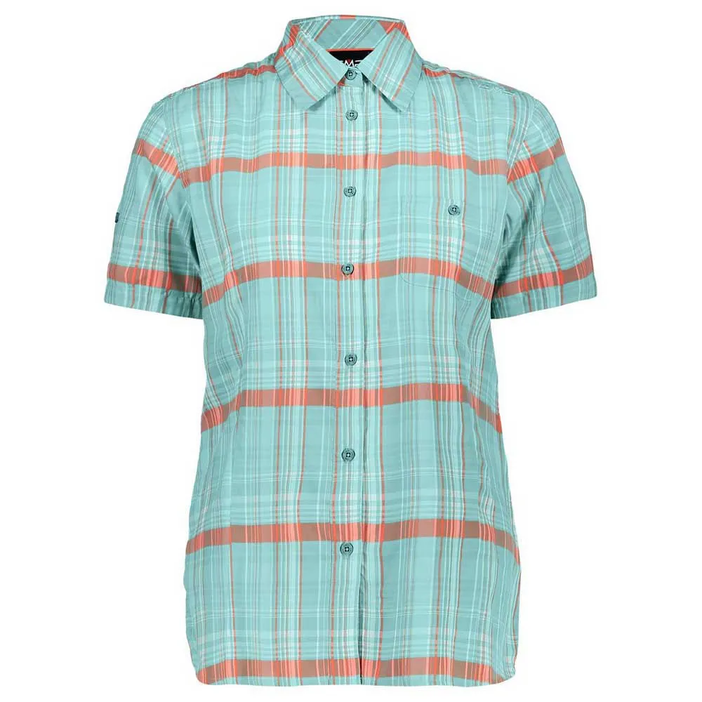 CMP 39t6386 Kortärmad Skjorta, Red fluo / b.co / anise