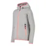 CMP 3h19825 Fleecejacka Med Huva, Chalk / fishing, 16Y