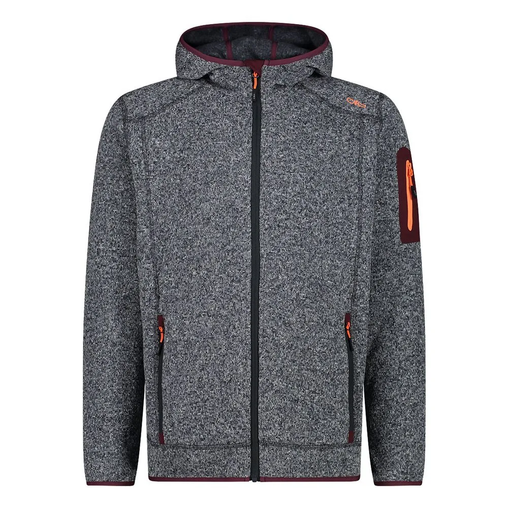 CMP 3h60847n Fleecejacka Med Dragkedja, Anthracite / burgundy