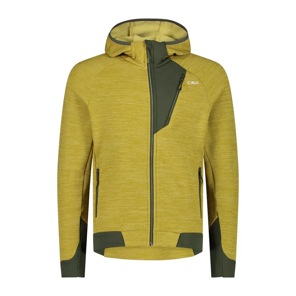 CMP Fix Hood 32e1417 Fleecejacka Med Huva, Agave melange