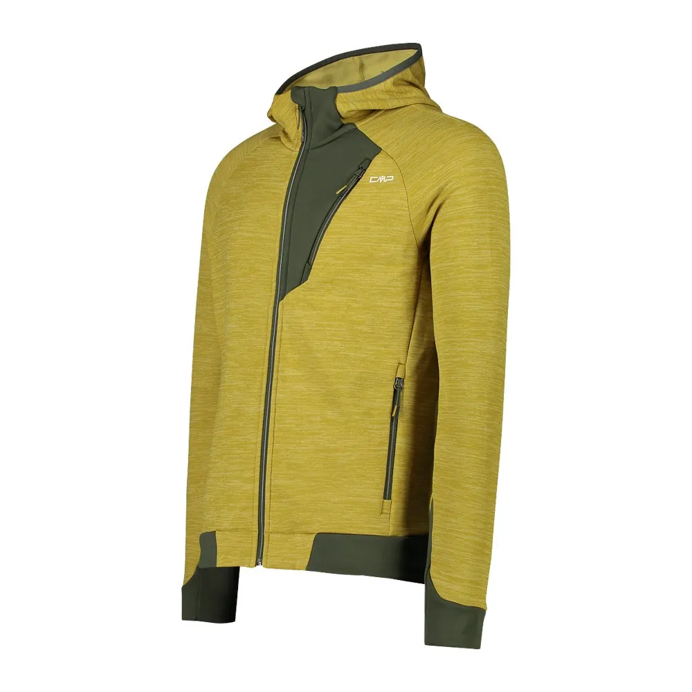CMP Fix Hood 32e1417 Fleecejacka Med Huva, Agave melange