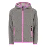 CMP Fix Hood 32h1325 Fleecejacka Med Huva, Bone / black, 3Y