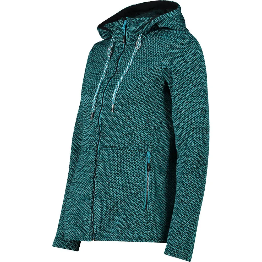 CMP Fix Hood 32h2066 Fleecejacka Med Huva, Lagoon / black