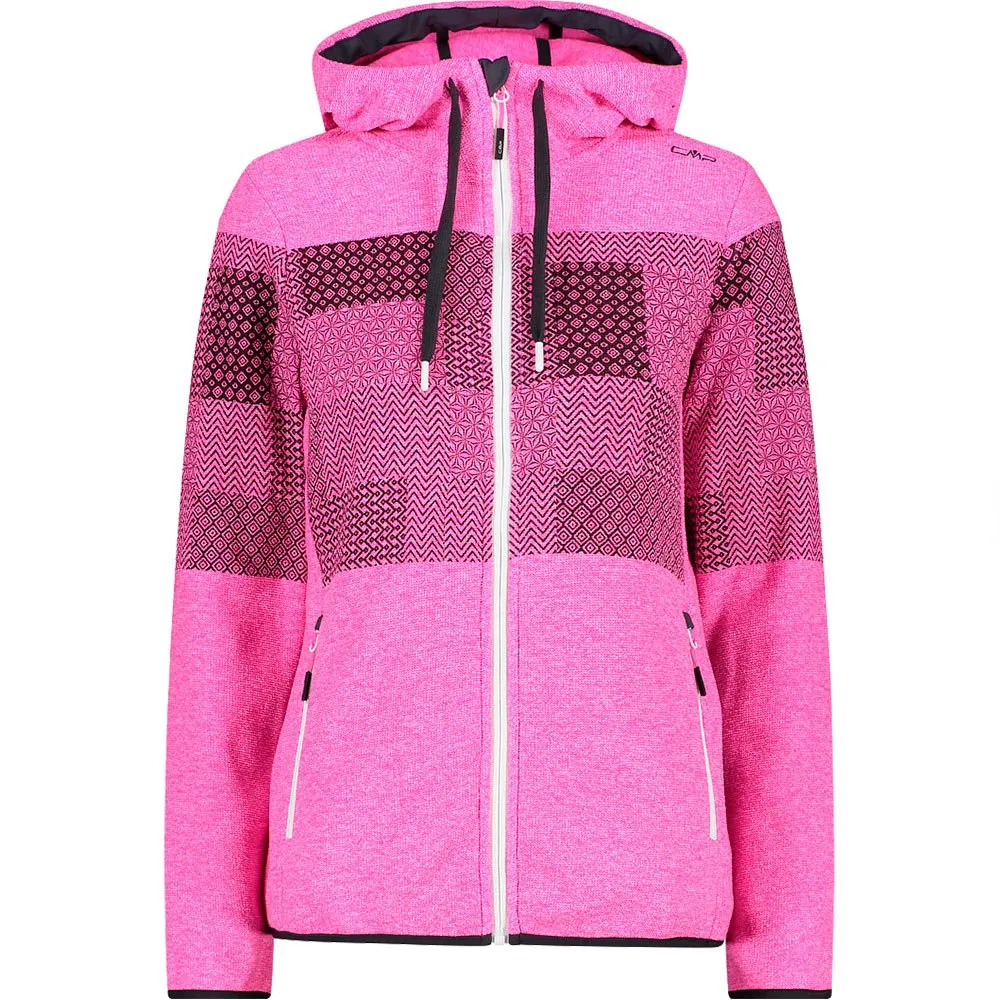 CMP Fix Hood 32h5686 Fleecejacka Med Huva, Purple fluo