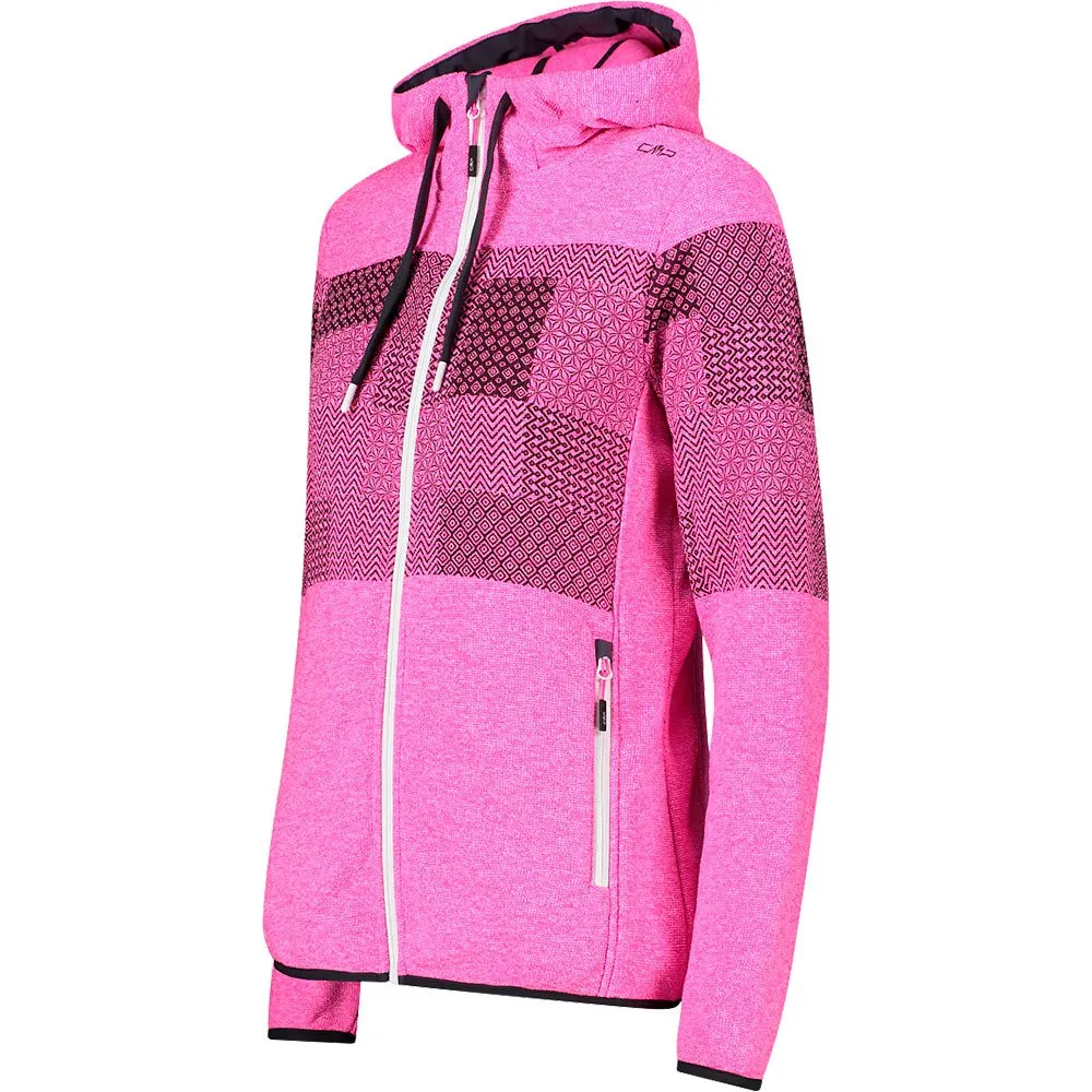 CMP Fix Hood 32h5686 Fleecejacka Med Huva, Purple fluo