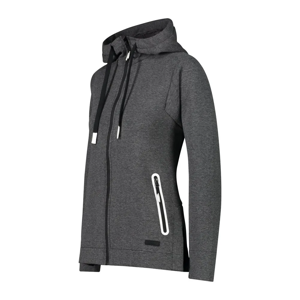 CMP Fix Hood Full Zip 31m3766 Tröja, Asphalt melange CMP Fix Hood Full Zip 31m3766 Tröja, Asphalt melange