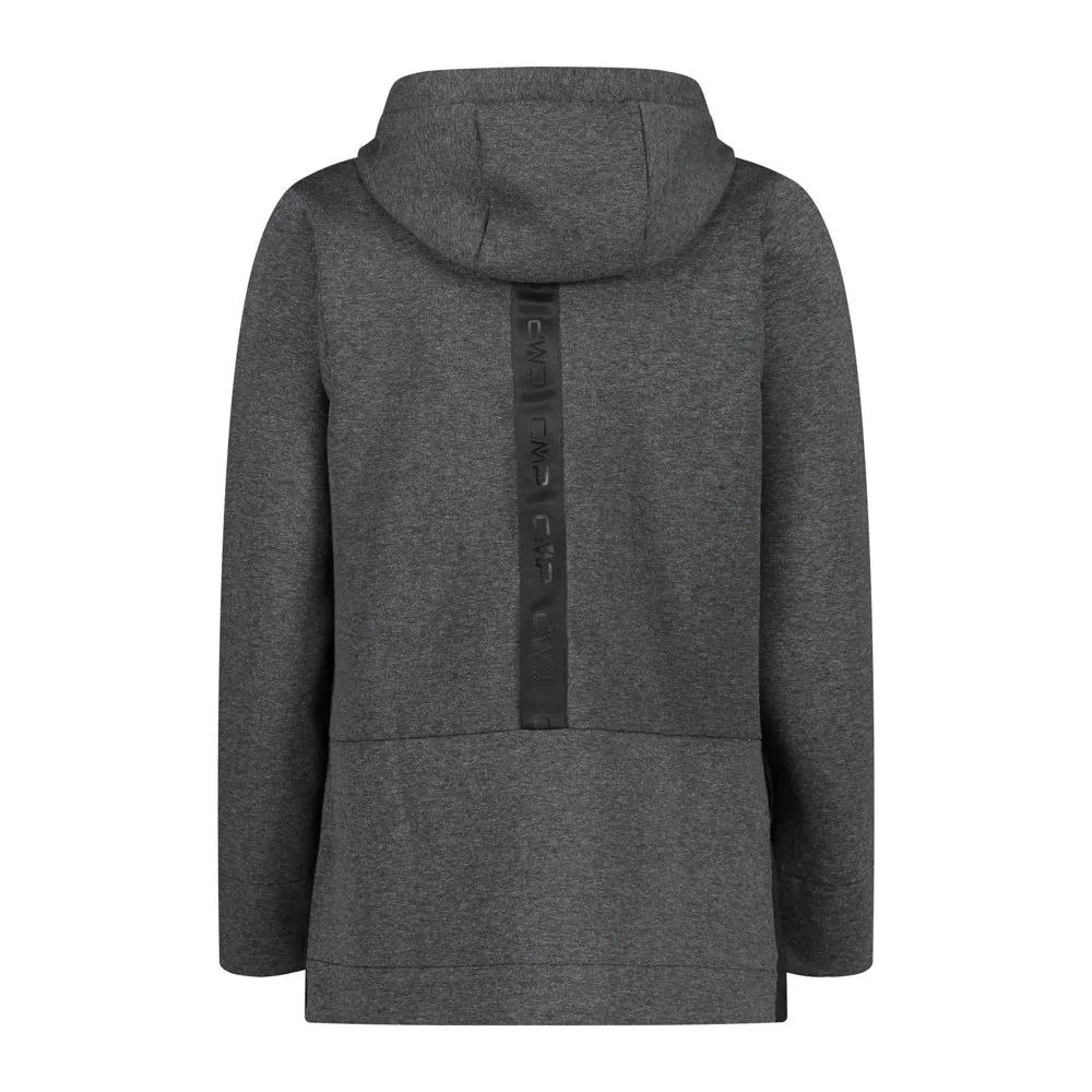 CMP Fix Hood Full Zip 31m3766 Tröja, Asphalt melange CMP Fix Hood Full Zip 31m3766 Tröja, Asphalt melange