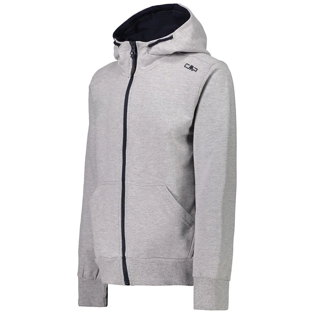 CMP Fixed Hood Full Zip 38d8314m Tröja, Grigio melange, 3Y