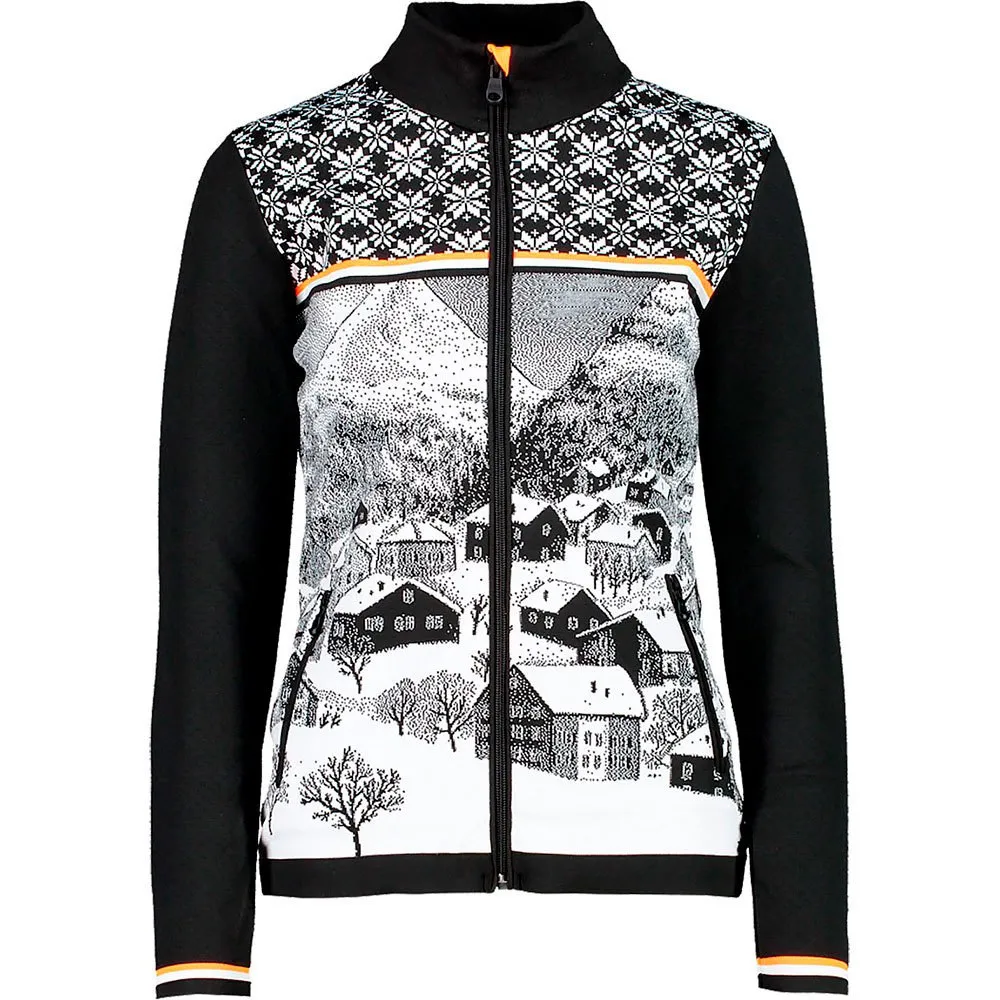 CMP Knitted 7h96141 Sweatshirt Med Dragkedja, Black