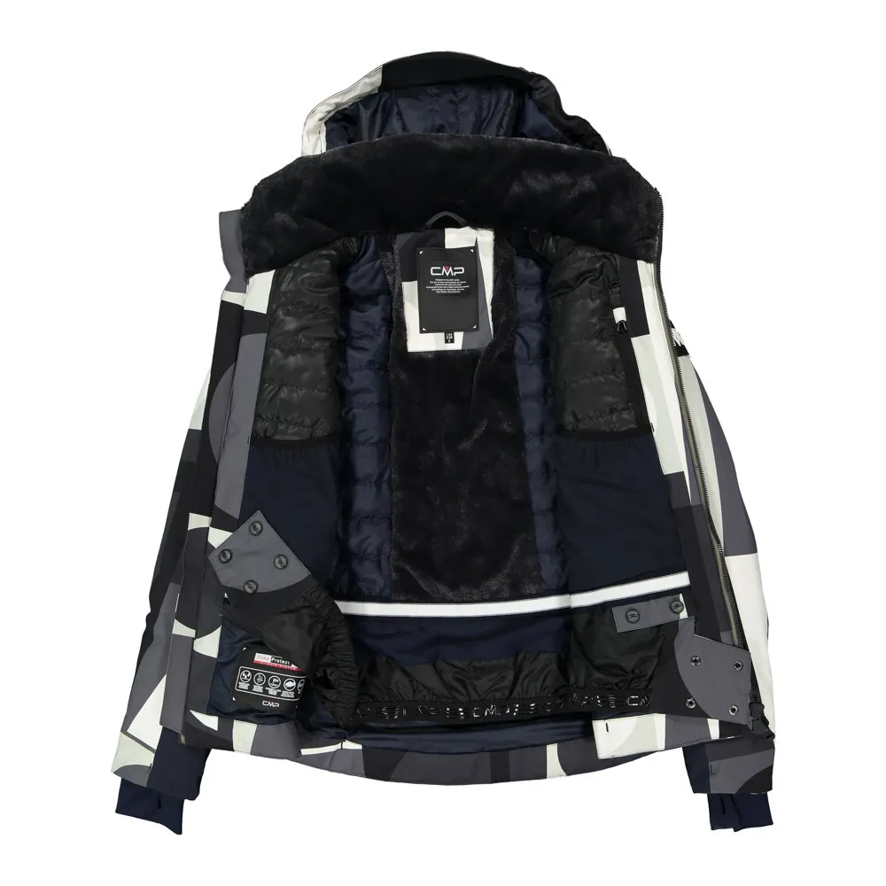 CMP Ski Slim Fit 30w0766 Jacka, Black / graffite / b.gesso