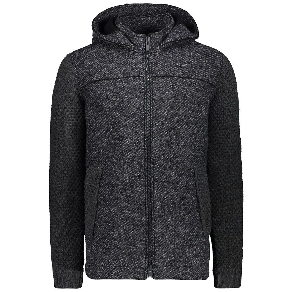 CMP Sportswear Mid Fix 39m3697 Fleecejacka Med Huva, Bright blue melange