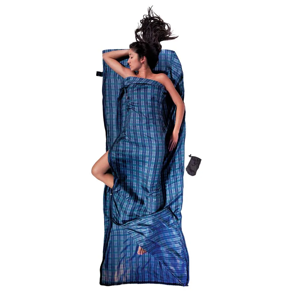 Cocoon Silk Travel 220 X 83 Cm Underlakan, Checked