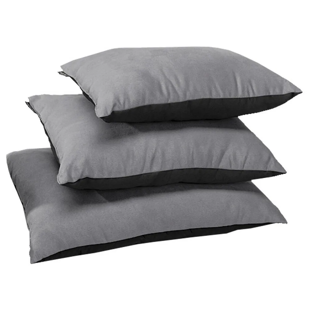 Cocoon Travel Nylon-brushed Microfiber Kudde, Charcoal / smoke grey, 33 x 43cm