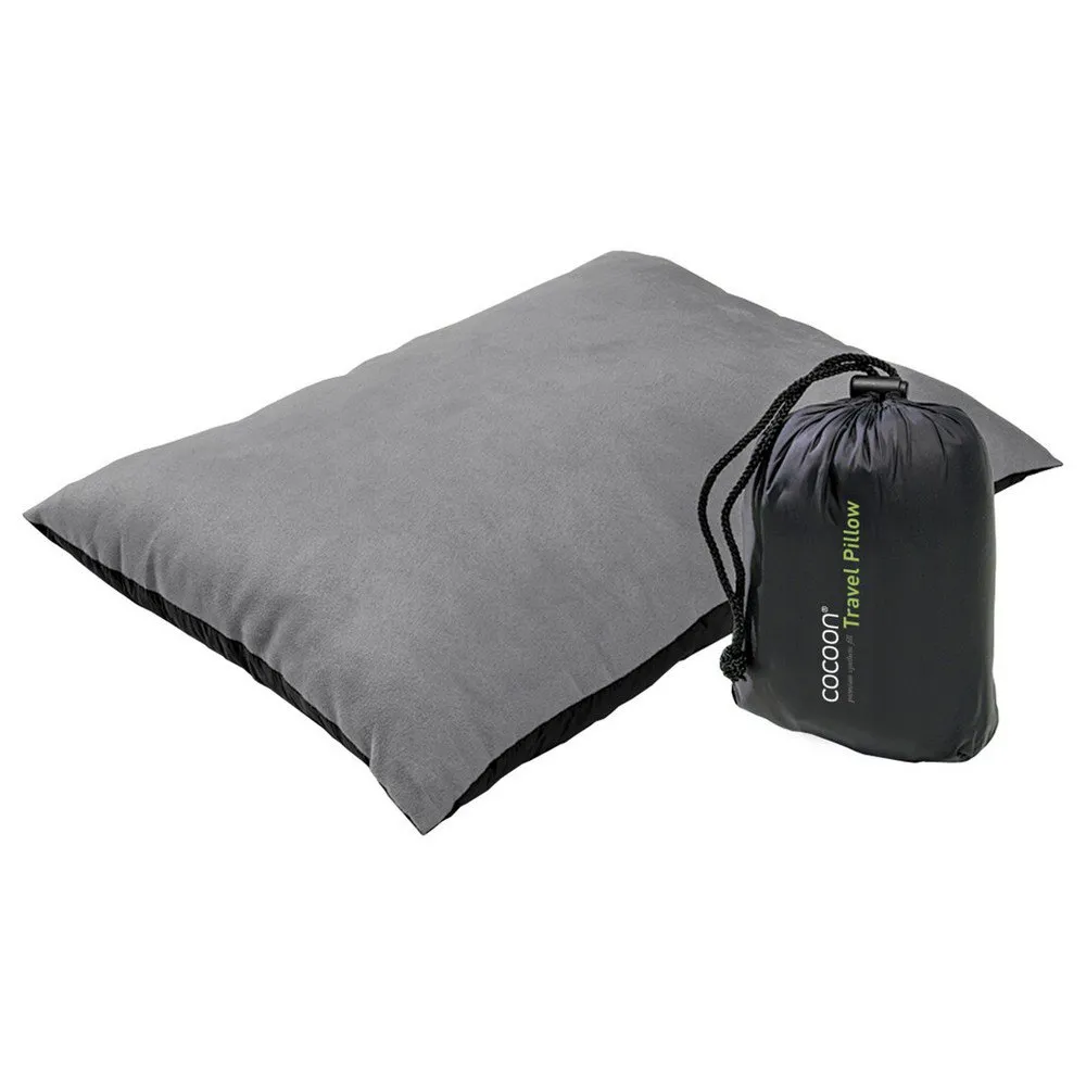 Cocoon Travel Nylon-brushed Microfiber Kudde, Charcoal / smoke grey, 33 x 43cm