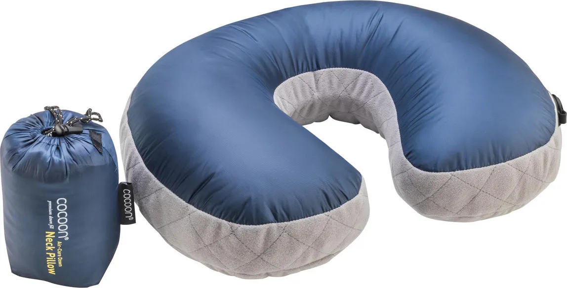 Cocoon U-Shaped Down Neck Pillow, Dark Indigo/Grey, One Size Cocoon U-Shaped Down Neck Pillow, Dark Indigo/Grey, One Size