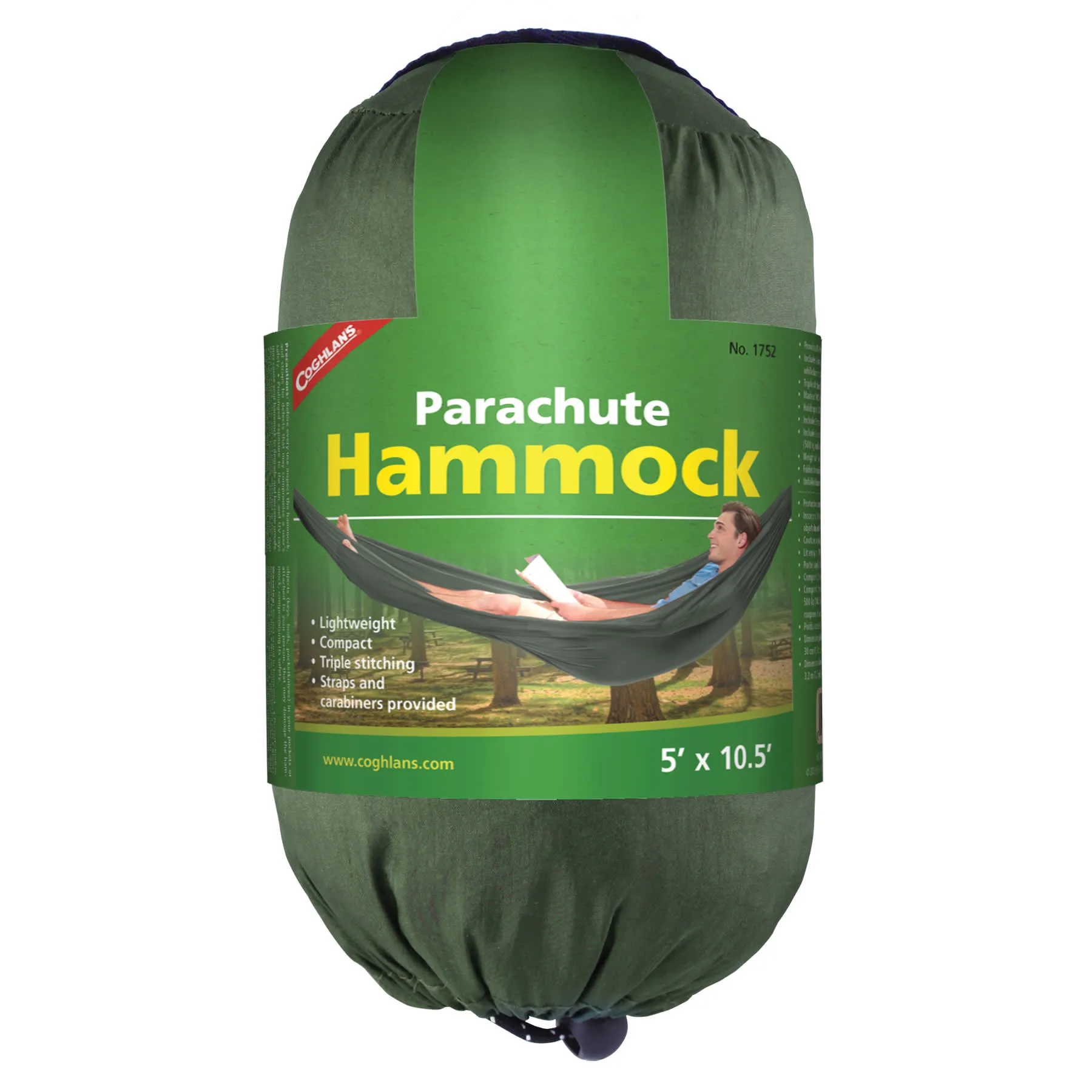 Coghlans Parachute Hammock Single, Grønn, One Size Coghlans Parachute Hammock Single, Grønn, One Size