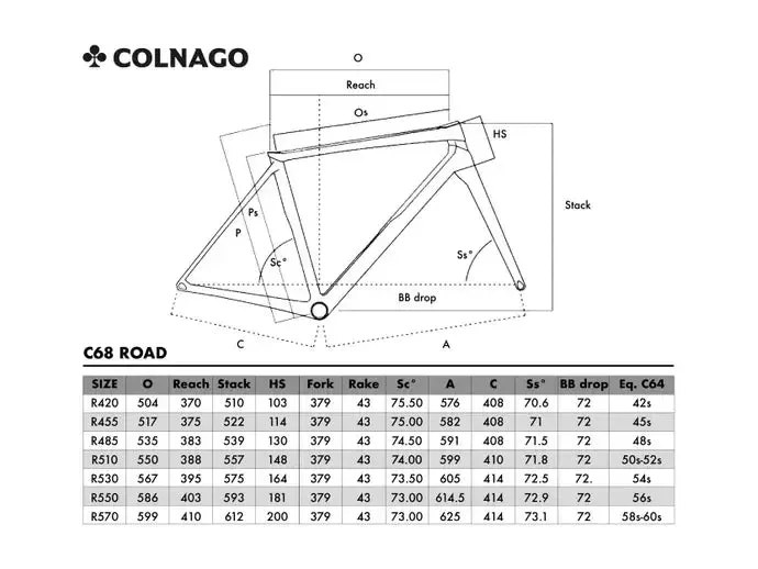 Colnago C68 Complete Bike Road Shimano Ultegra DI2 8100 Disc, HRWH Black/White