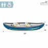 Color Baby Uppblåsbar Kanot För 2 Personer Wyoming C2 Med Paddlar 307x89x53 Cm unisex, Multicolor, One Size