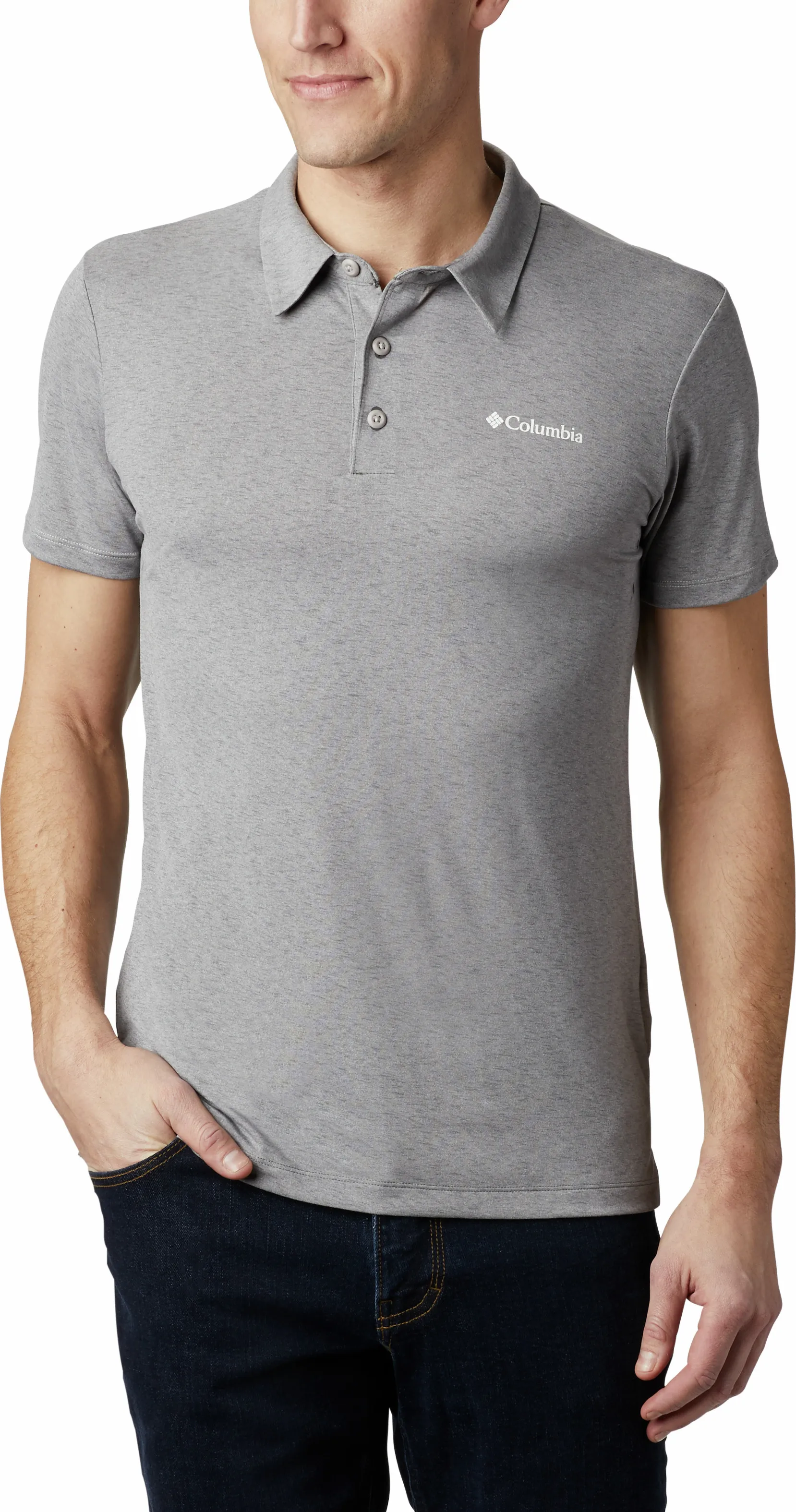 Columbia Men´s Triple Canyon Tech Polo, Columbia Grey Heather