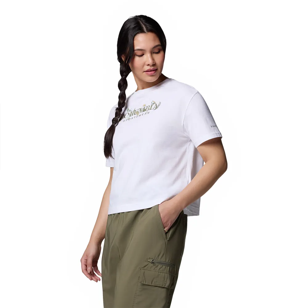 Columbia Rolling Bend™ Relaxed T-shirt Med Korta ärmar, White / outback