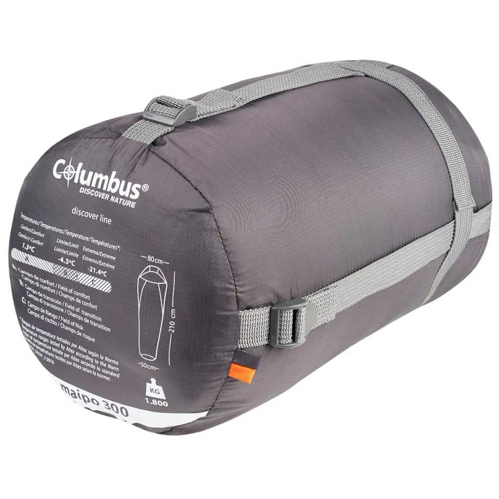 Columbus Maipo 300 Sovsäck, Grey, Right Zipper