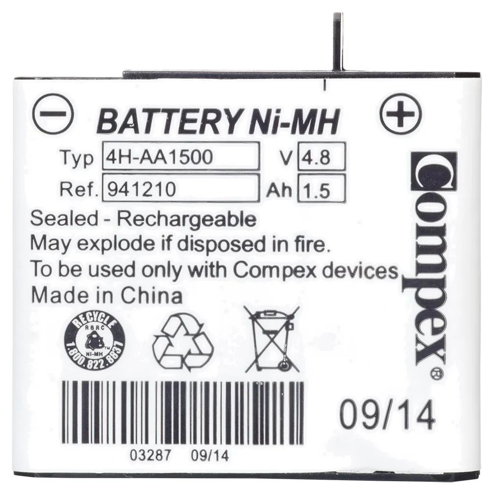 Compex 4-cells Batteri, White, One Size Compex 4-cells Batteri, White, One Size