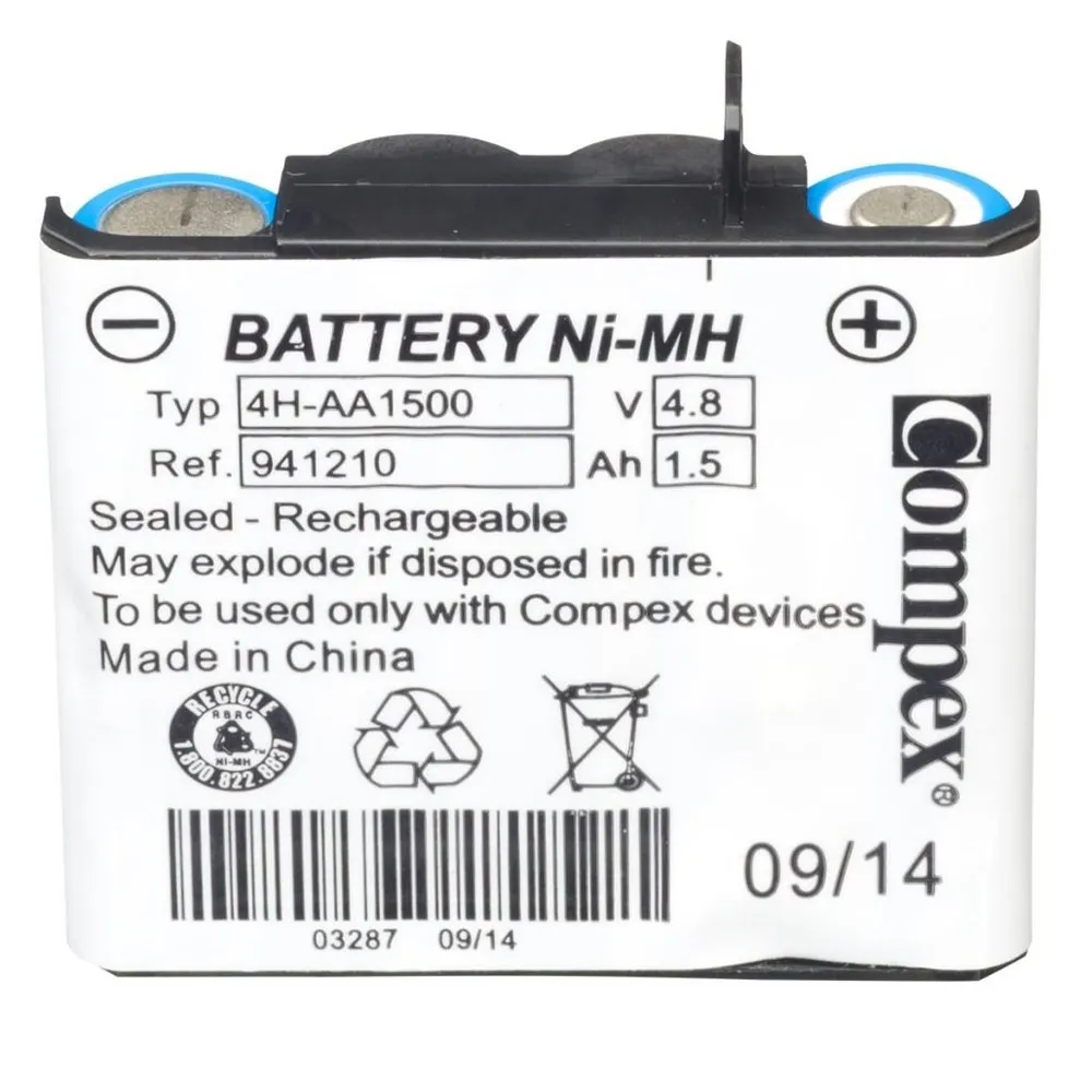 Compex 4-cells Batteri, White, One Size Compex 4-cells Batteri, White, One Size