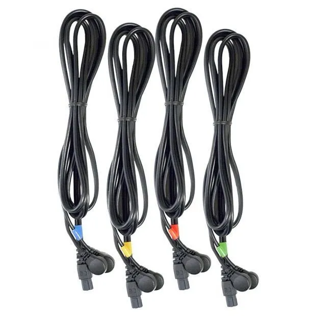 Compex 6p Snäppkablar 4 Enheter, Black, One Size Compex 6p Snäppkablar 4 Enheter, Black, One Size