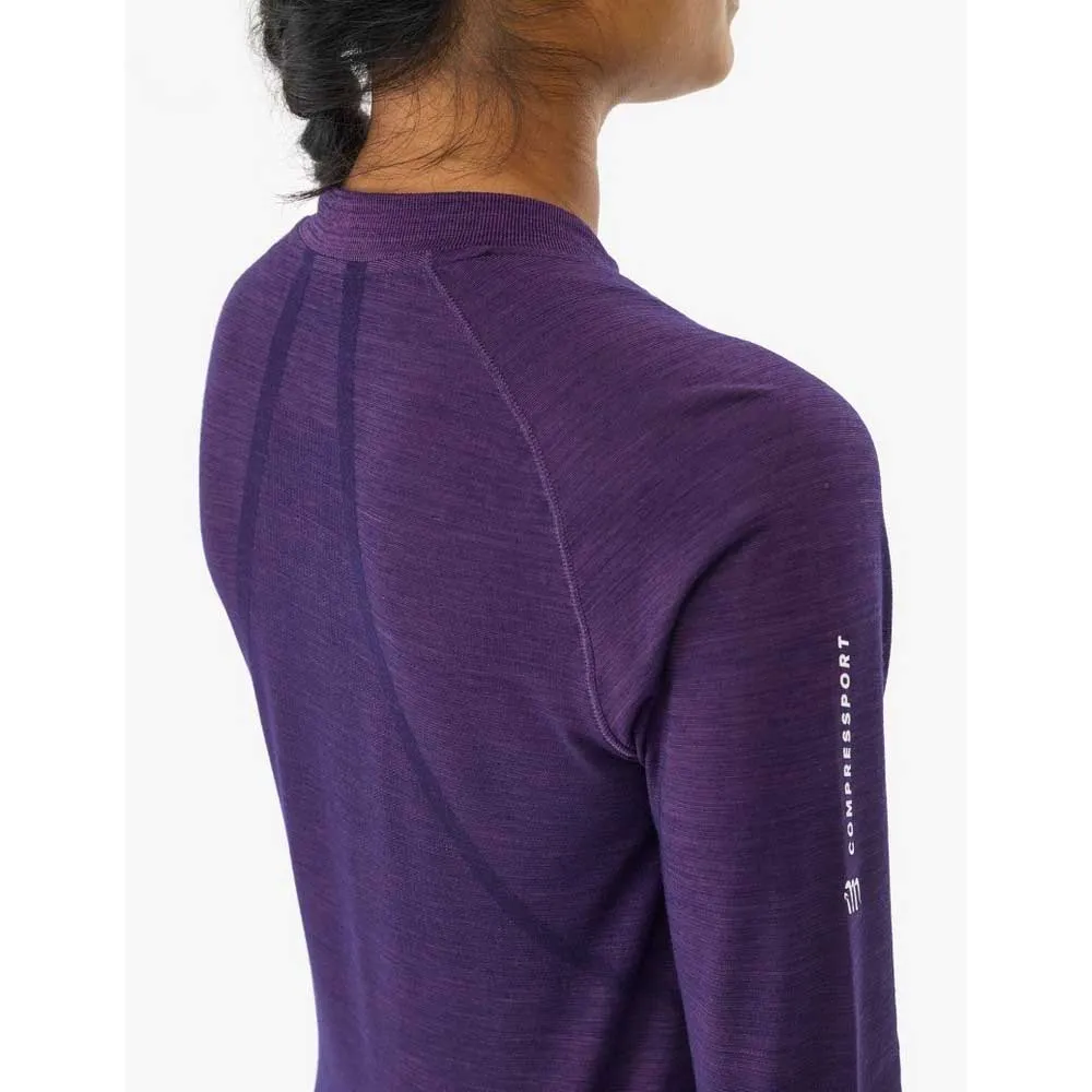 Compressport Atsw489 T-shirt Med Lång ärm female, Purple