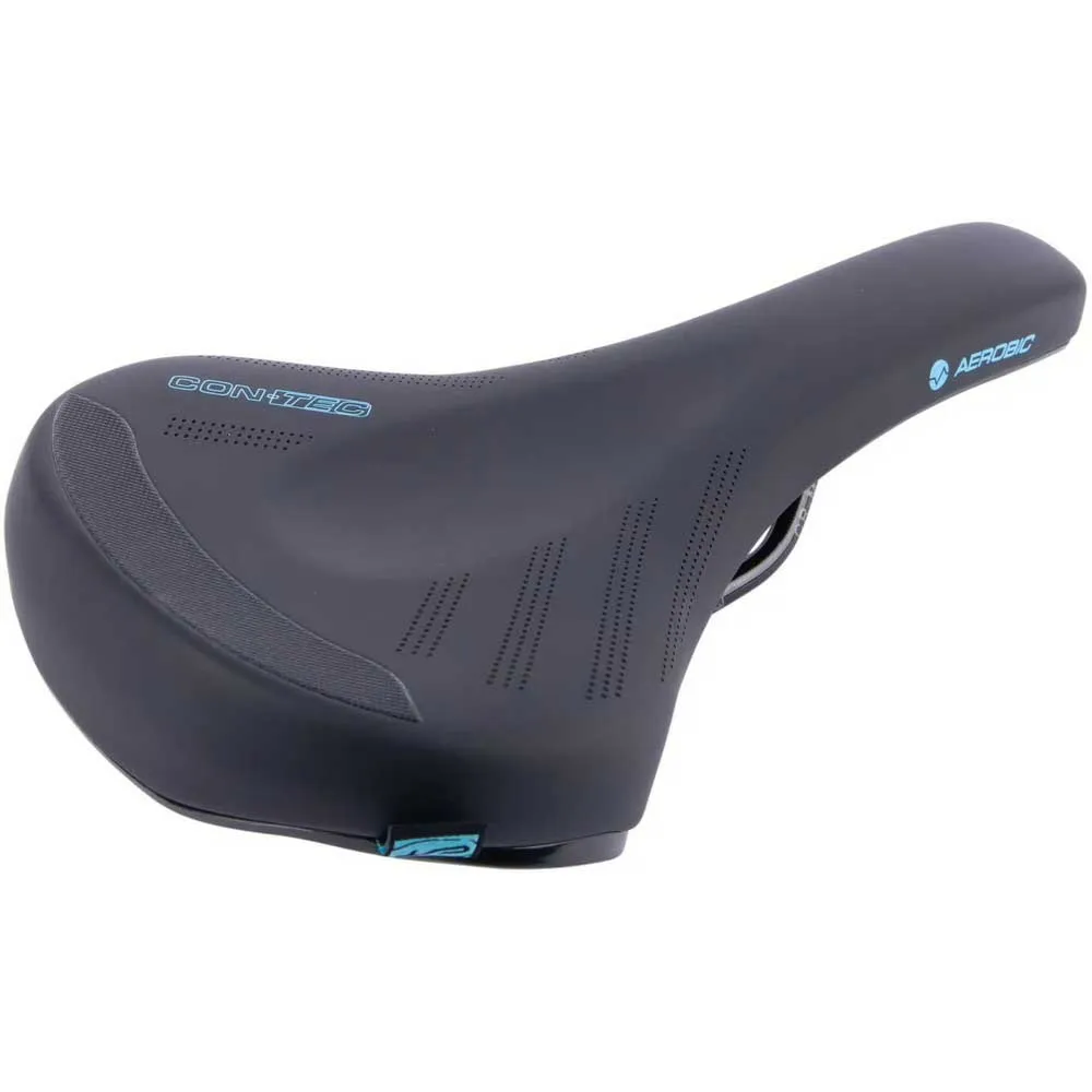 Con-Tec Aerobic Cykelsadel, Black / blue, One Size Con-Tec Aerobic Cykelsadel, Black / blue, One Size