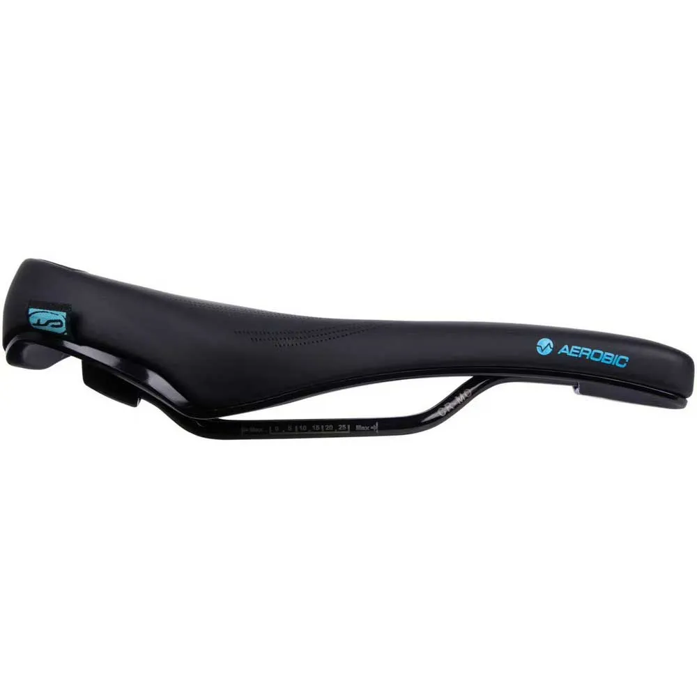Con-Tec Aerobic Cykelsadel, Black / blue, One Size Con-Tec Aerobic Cykelsadel, Black / blue, One Size