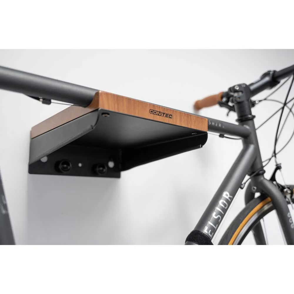 Con-Tec Bikeart Shelf Väggmonterat Cykelställ, Black / walnut, One Size